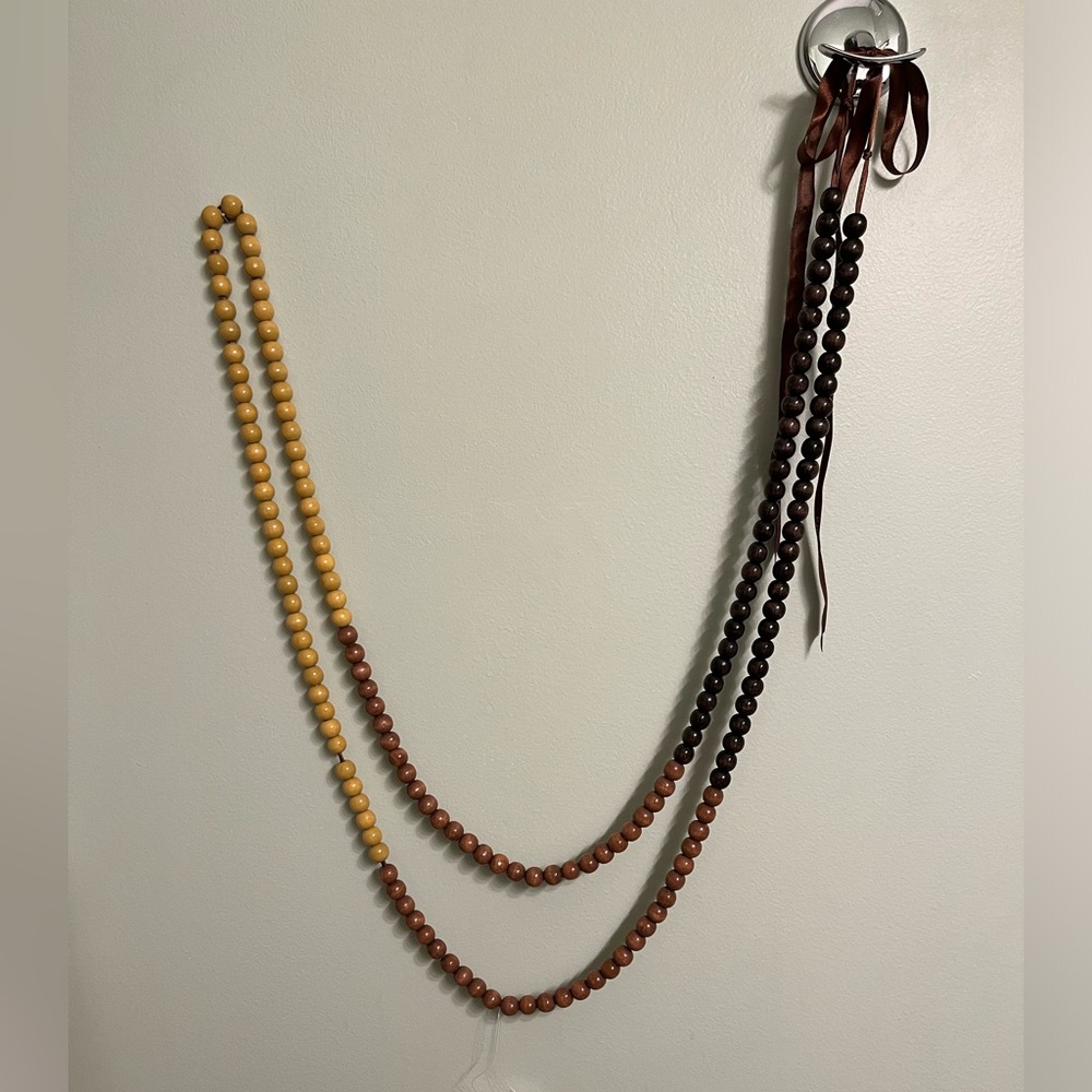 Max Mara Wooden Layering Necklace